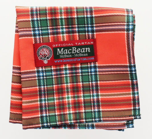 Handkerchief, Polyester Silk-effect, MacBean, McBain Tartan